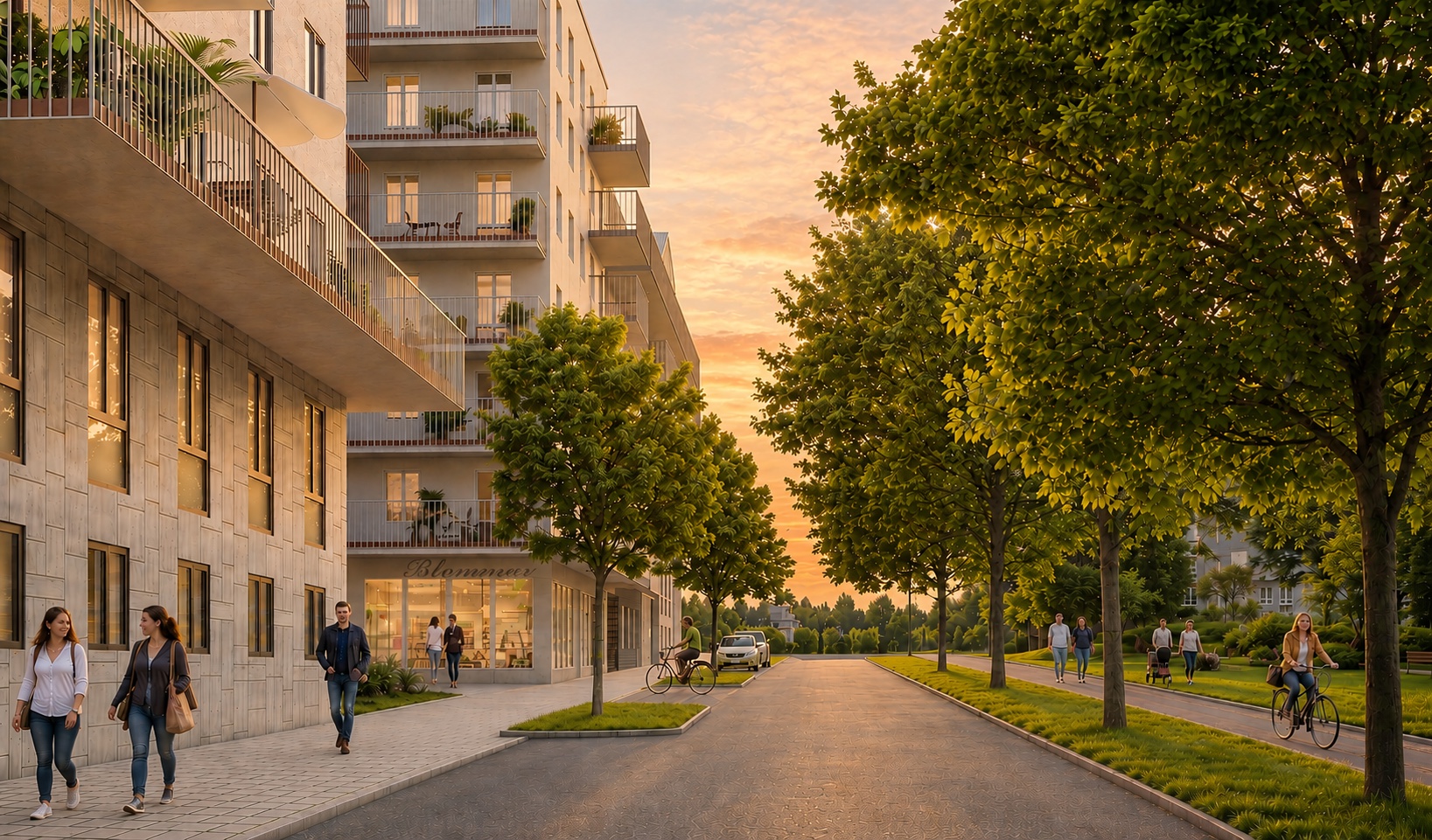 Victoria parkgatan kväll